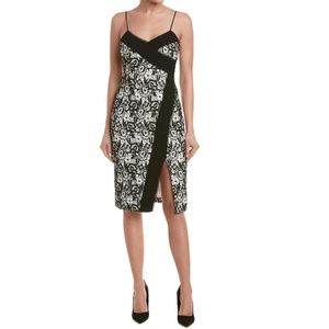 Aidan Mattox Floral Black and White Dress